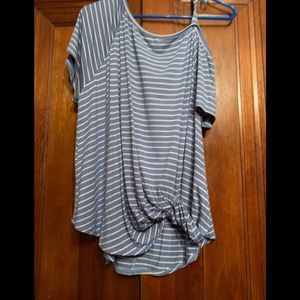 One sided cold shoulder top